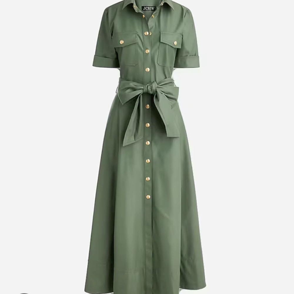 NWT JCrew Collection Faux Leather Shirtdress